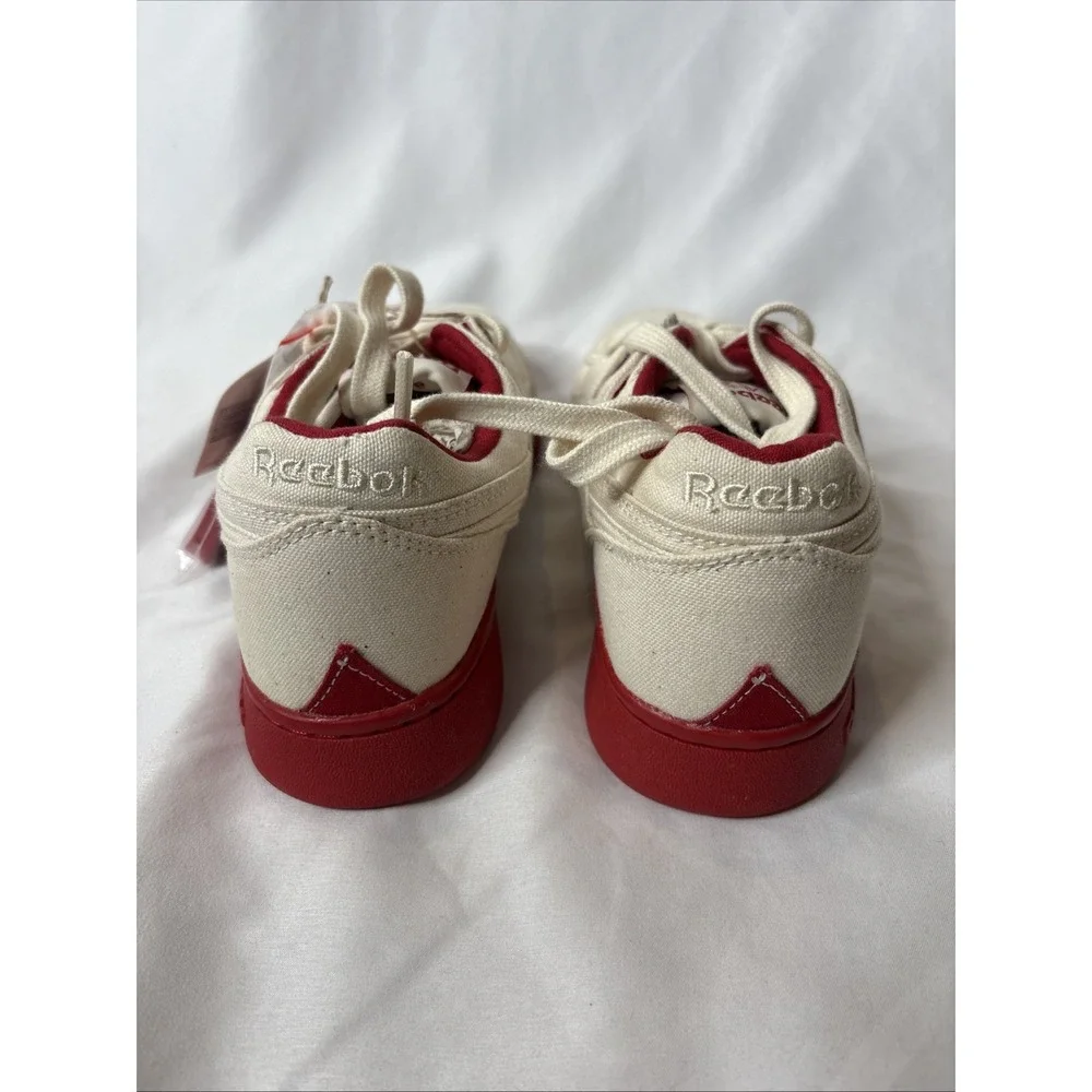 Reebok Workout Plus Mens 5 Athletic Shoes Chalk‎ Flash Red GZ3654 NEW